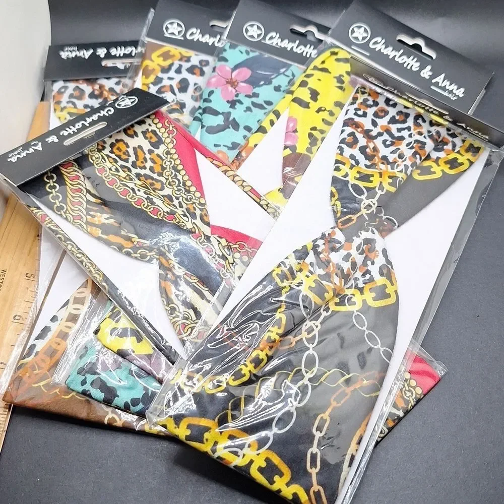 Leopard print multicolorer floral headbands Multipack
